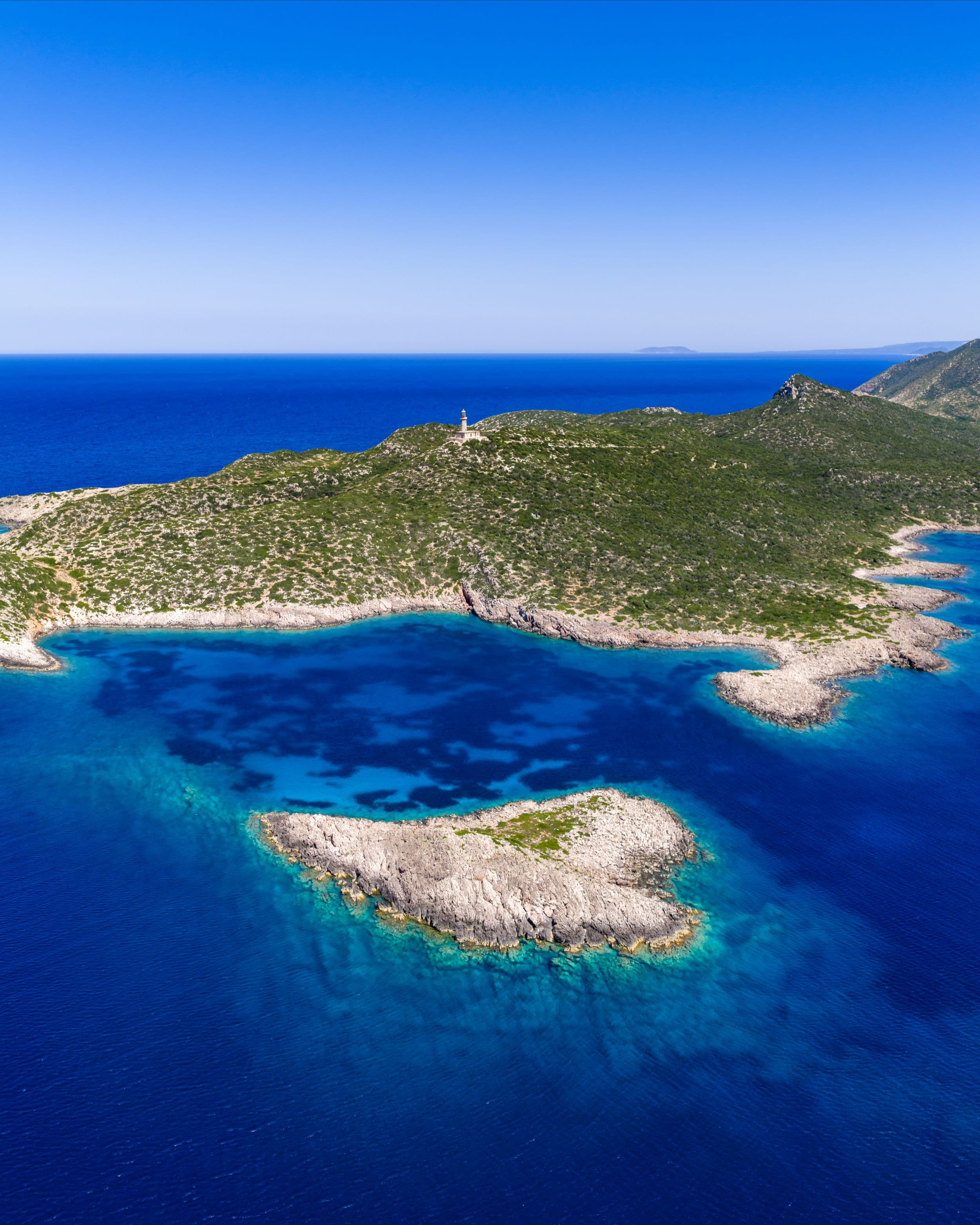 Sapientza Island Aerial View